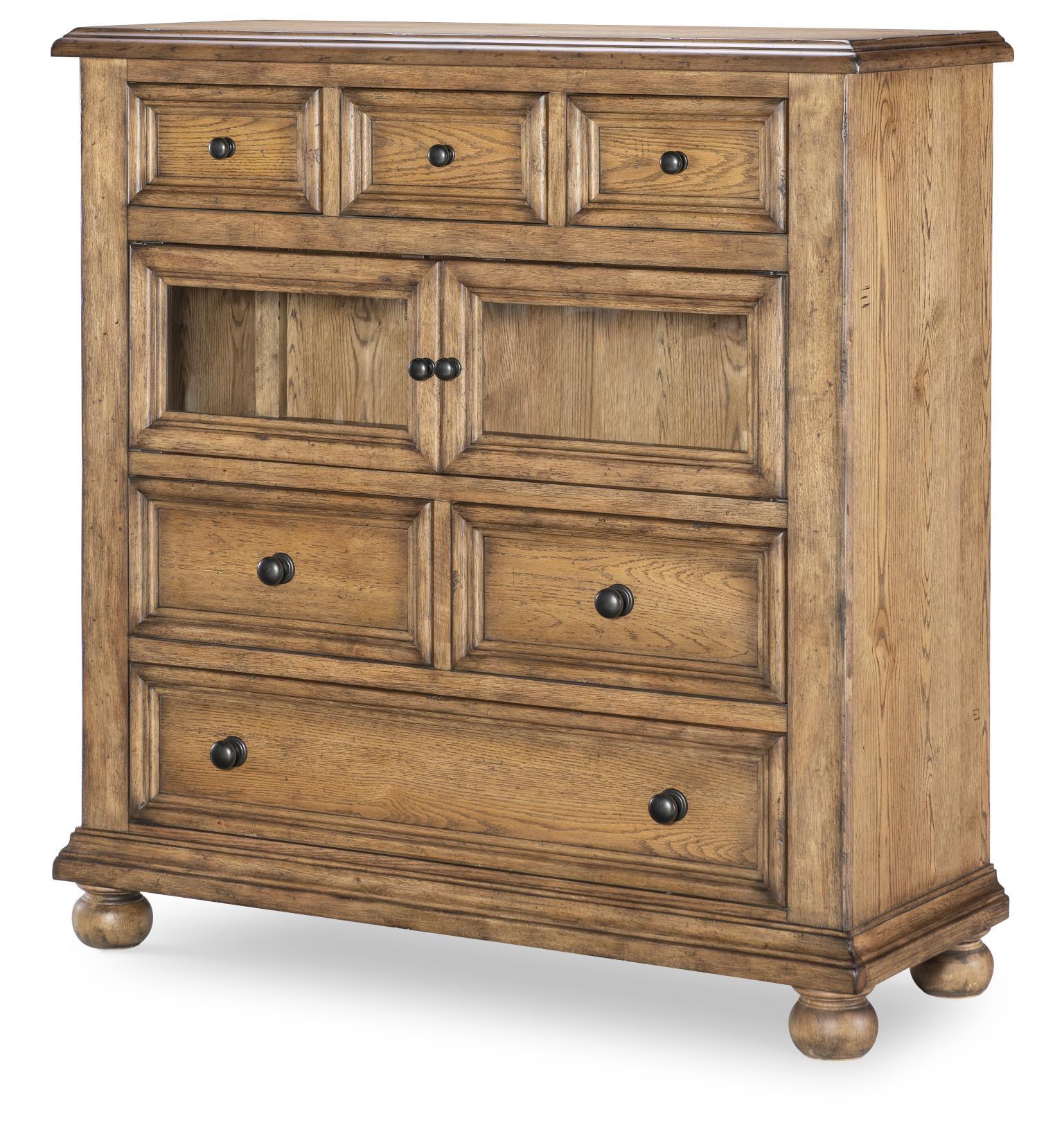 Vintage Market - Glass Door 6 Drawer Chest