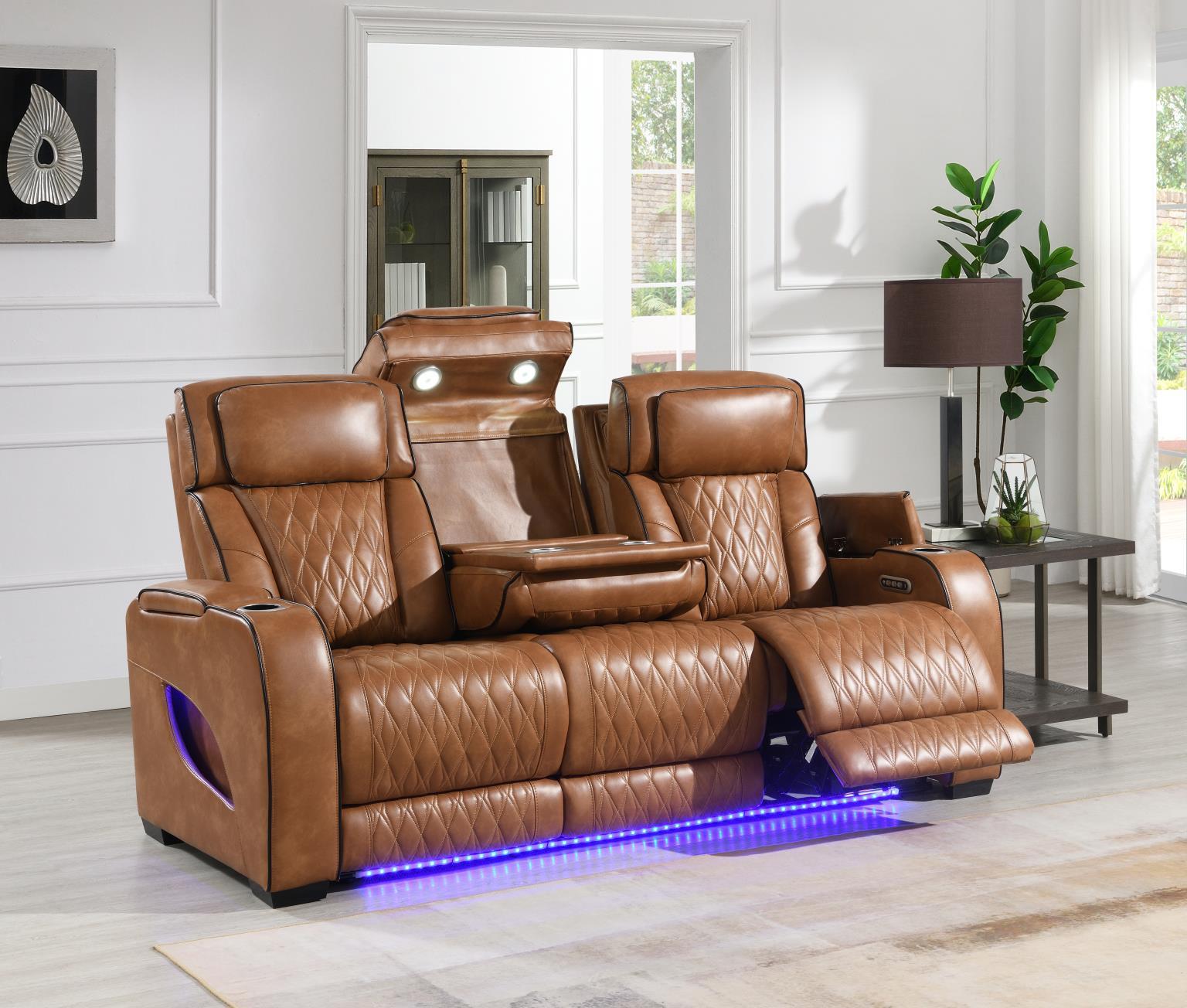 U72 - Power Reclining Sofa - Brown