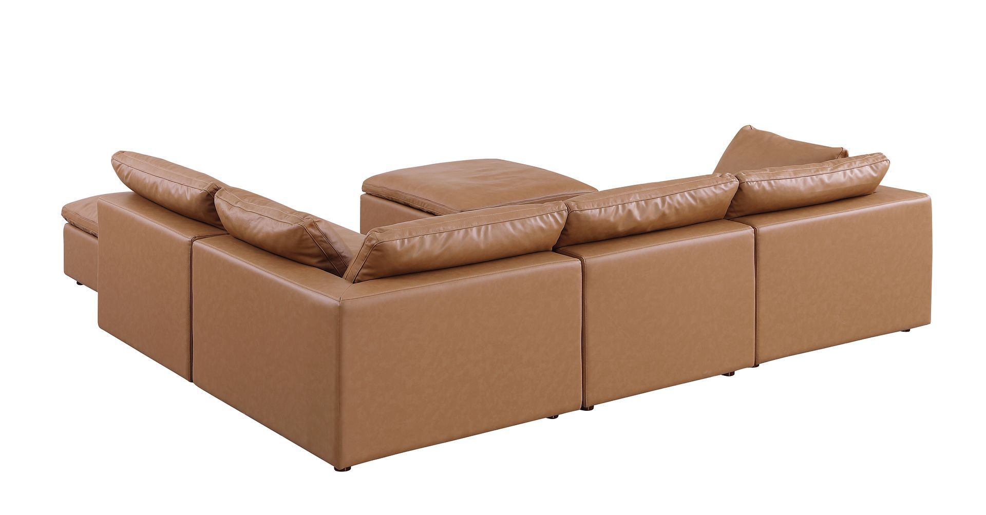 1100 - 6-Piece Right Arm Facing 3-Seat Sectional (Top-Grain Italian Leather)