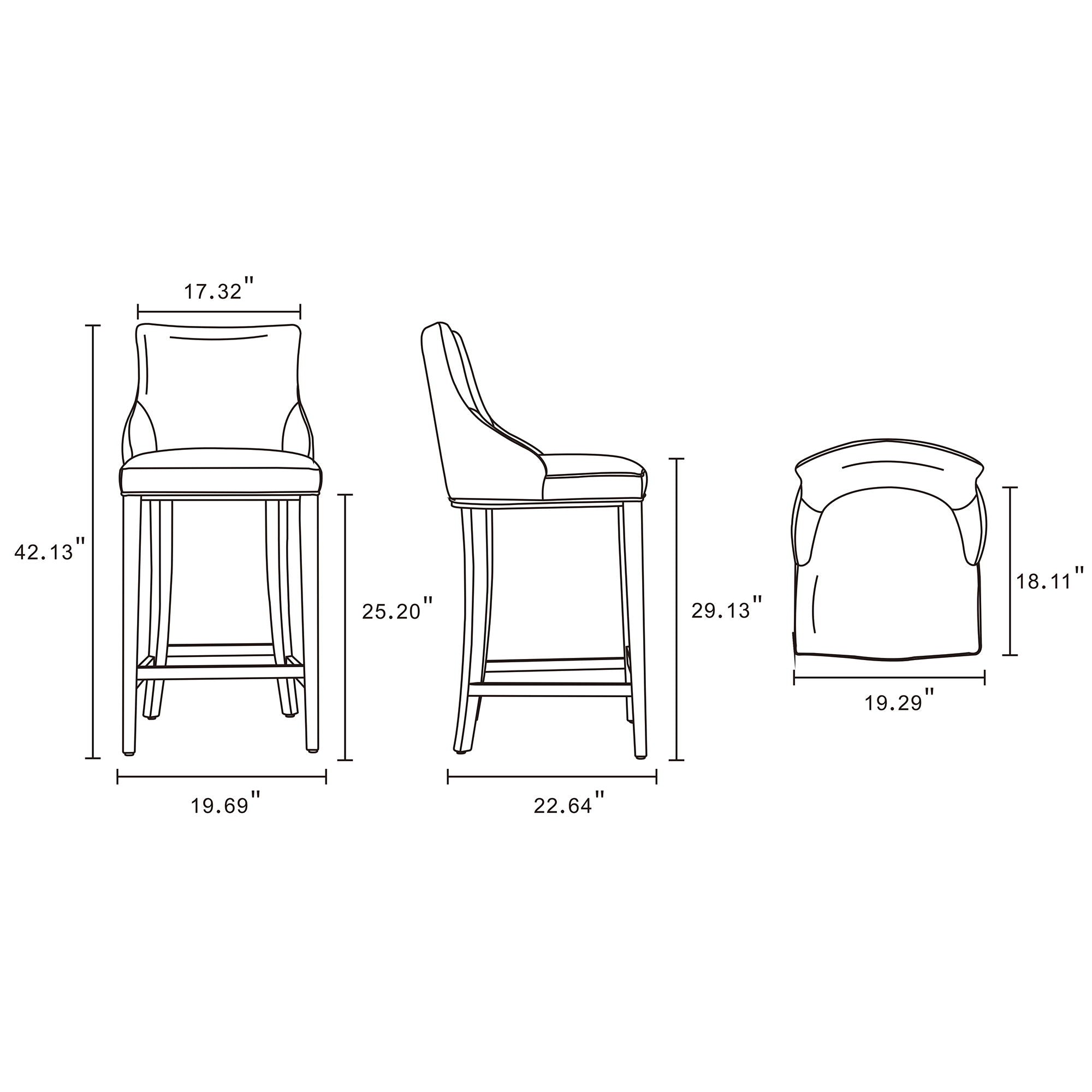 Shubert - Barstool - Ivory