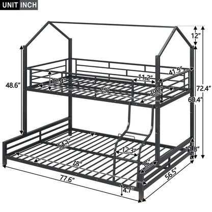 Sturdy Frame House Bunk Bed