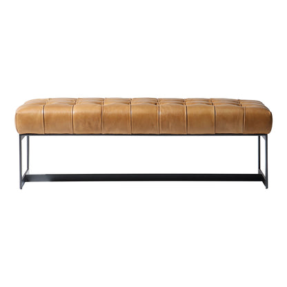 Wyatt - Leather Bench - Beige