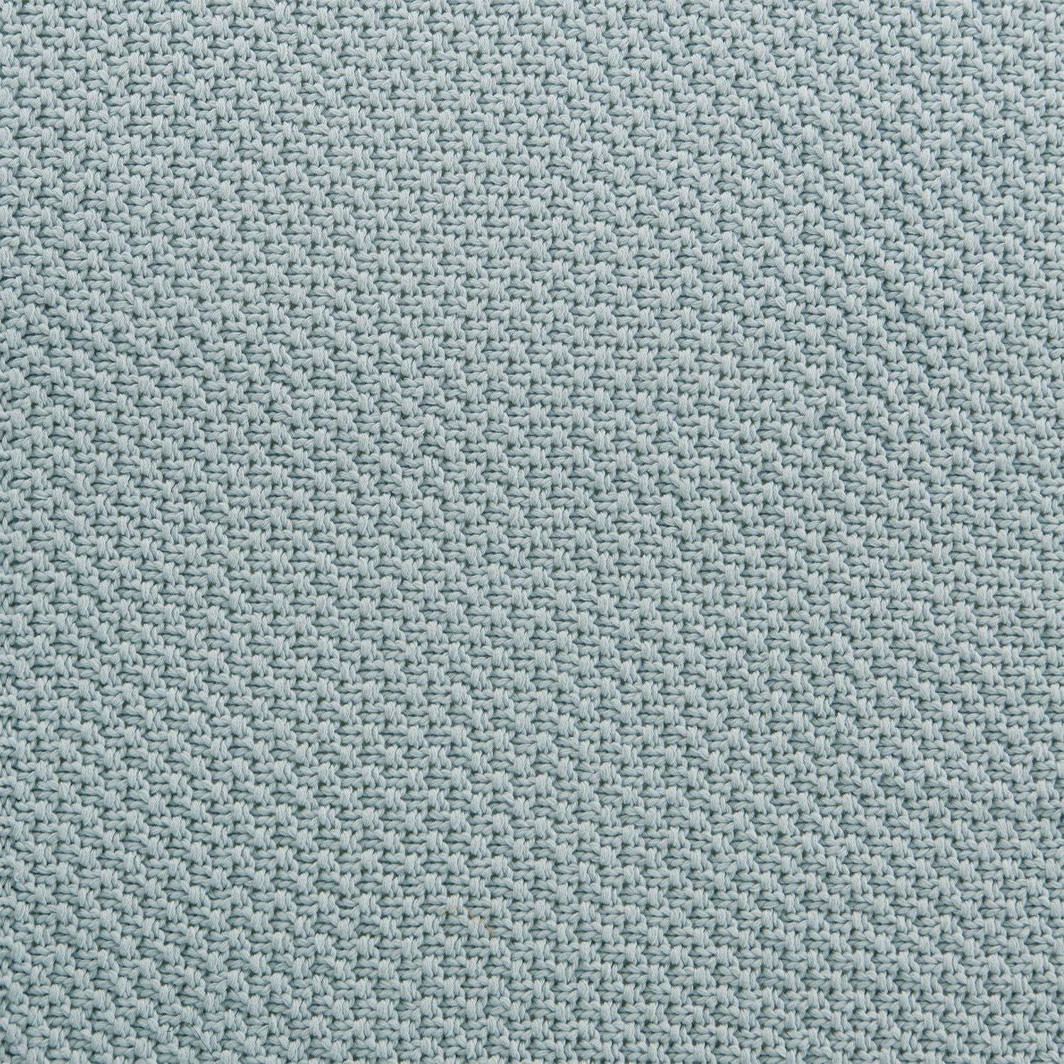 Cotton Knit - King Blanket - Light Blue