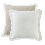 Charlotte - Laced Euro Sham - White / Khaki