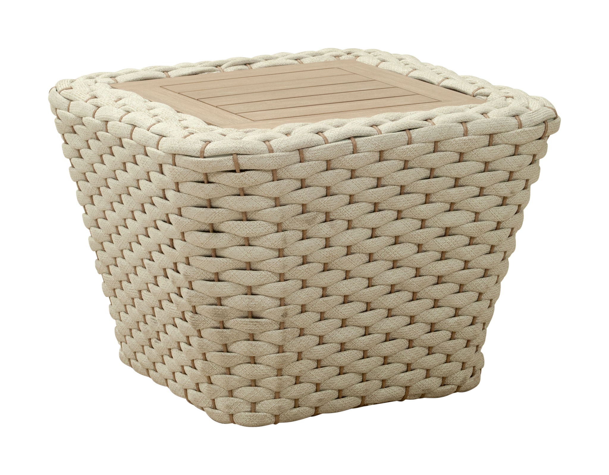 Antul - Outdoor Coffee Table - White / Natural