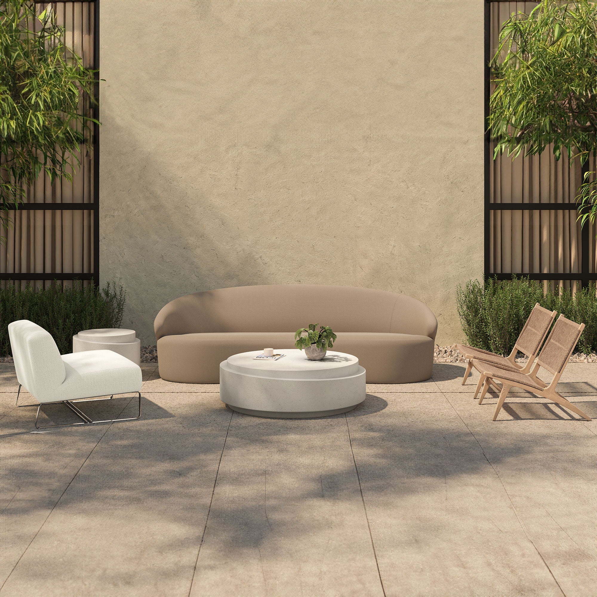 Palma - Outdoor Lounge Chair - Warm Brown