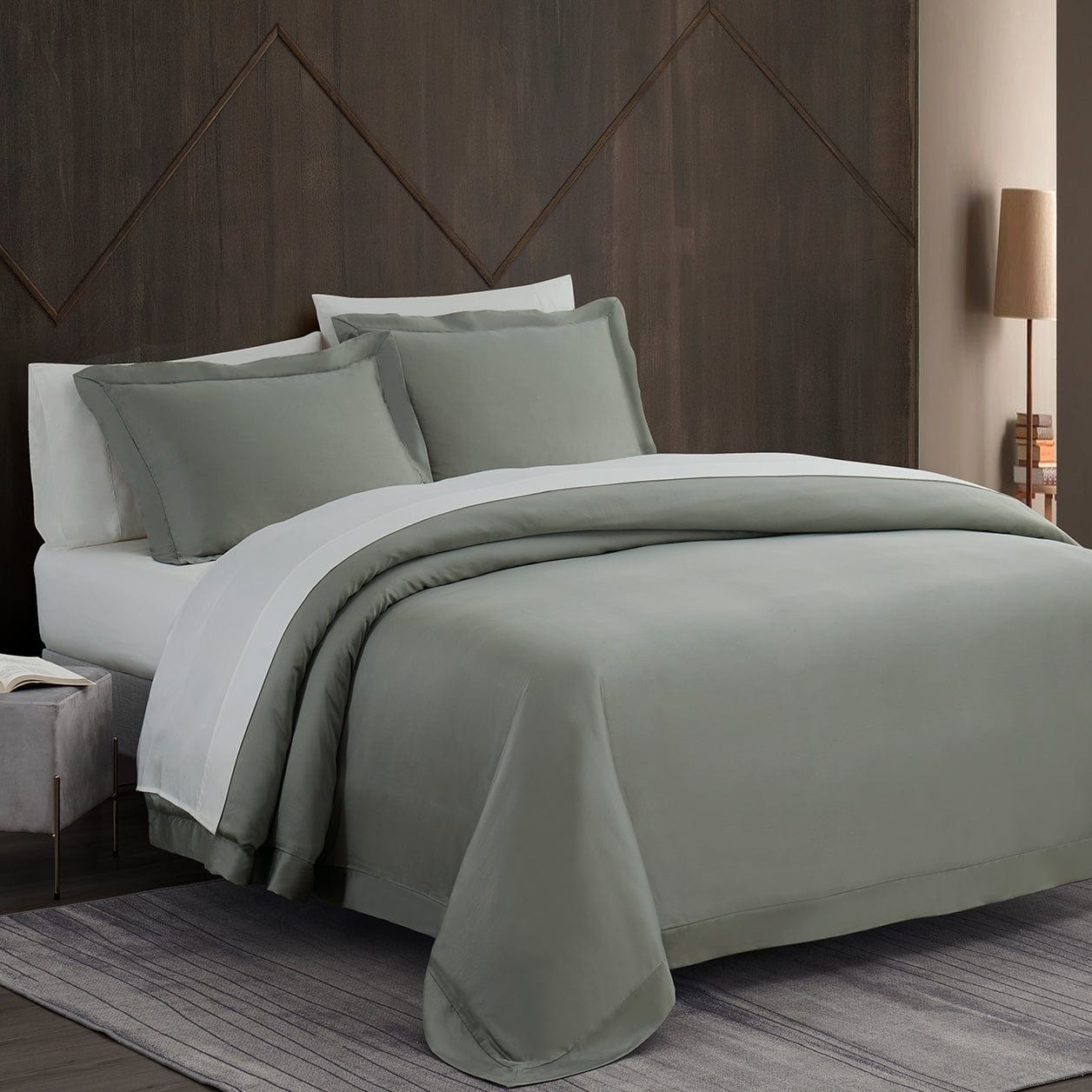 Lyocell - Queen Eucalyptus Duvet Cover Set (Set of 3) - Sage
