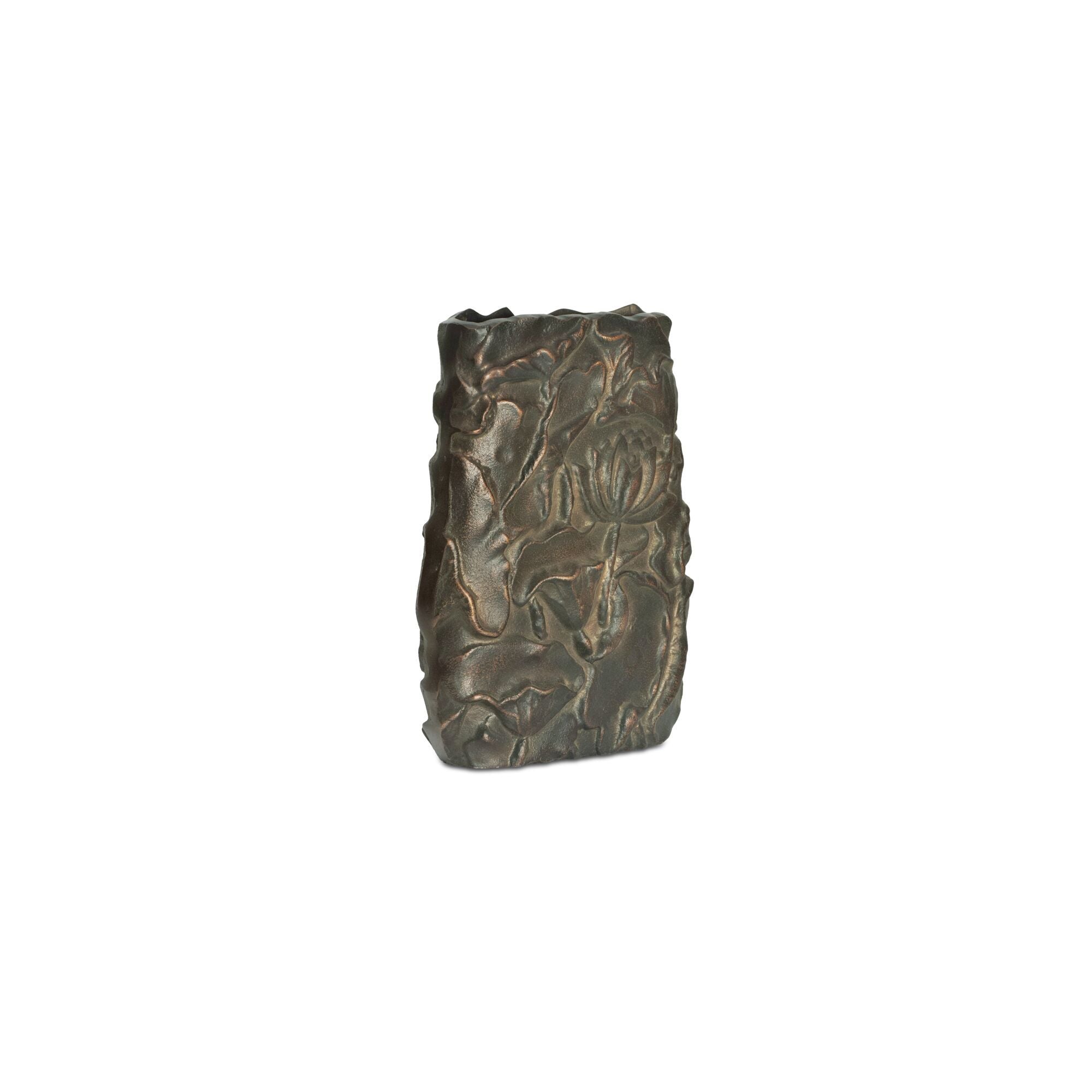 Sabine - Cast Aluminum Vase - Antique Brass