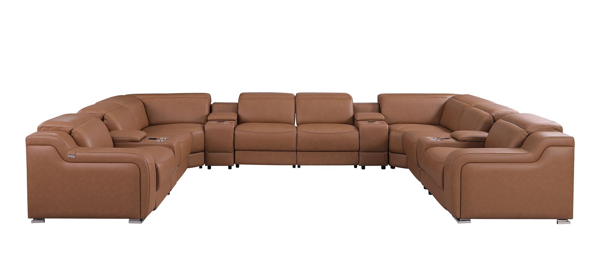 1116 - 12-Piece U-Shaped Sectional Sofa In With 4 Power Recliners & Power Headrests