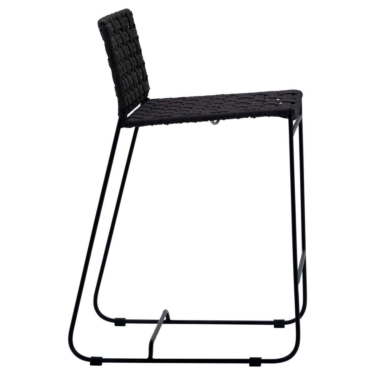 Forbes - Outdoor Counter Stool - Black And Charcoal