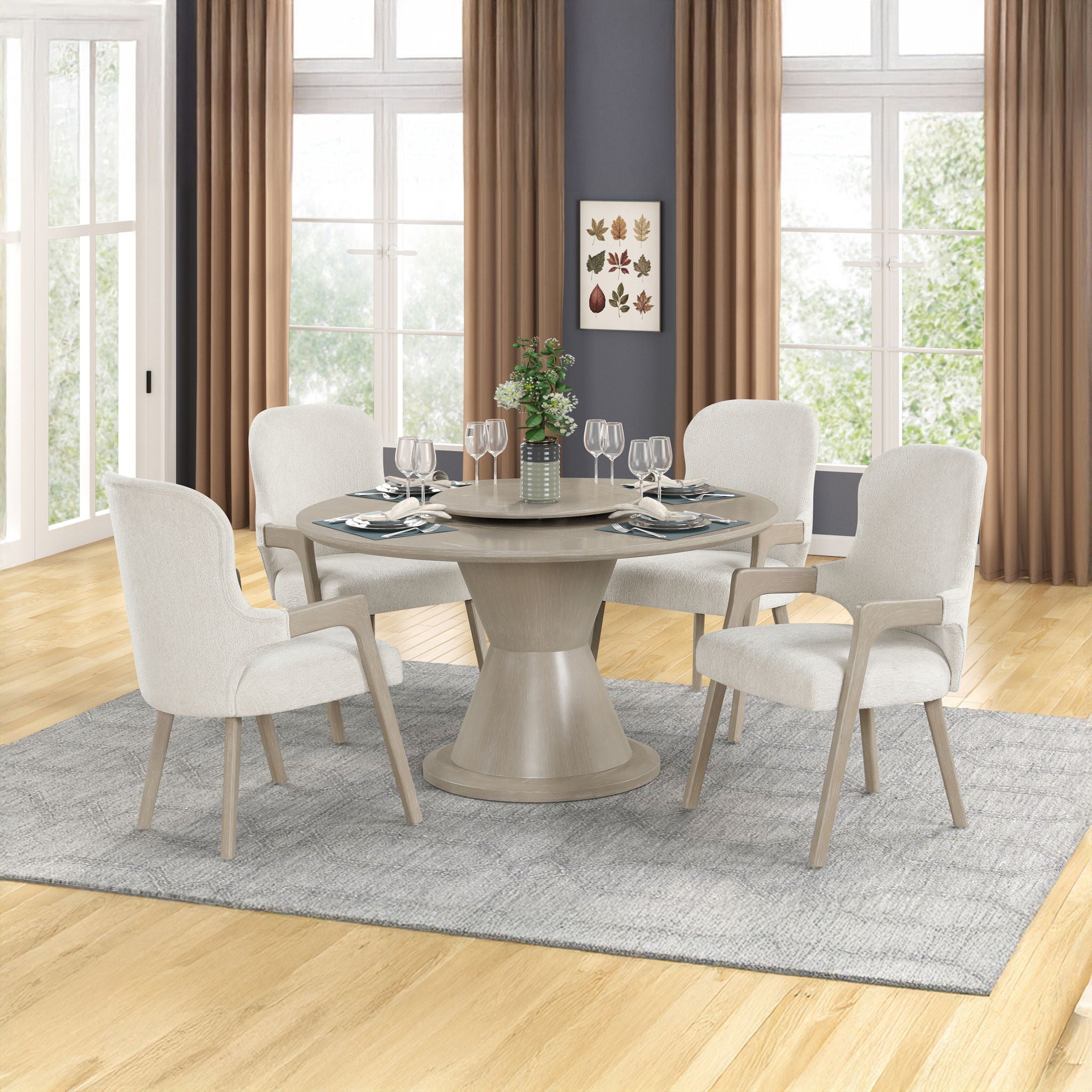 Gwendolyn Round Dining Table Set - Thumbnail 4