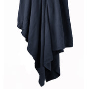 Cotton Knit - King Blanket - Navy