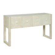 Geometric Carved Console Table With 3 Soft Close Drawers