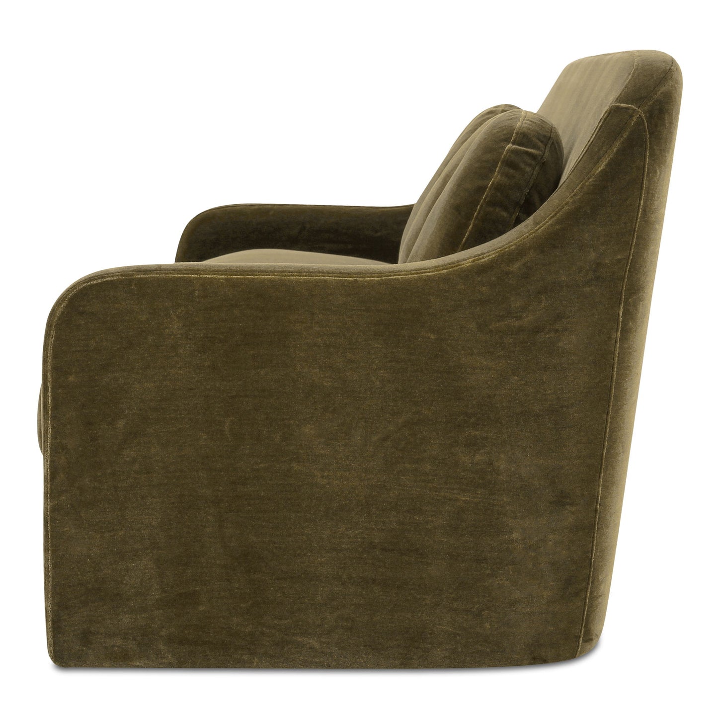 Rialto - Faux Mohair Sofa - Dark Green