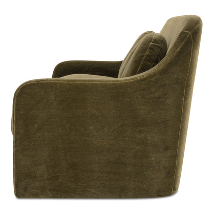 Rialto - Faux Mohair Sofa - Dark Green