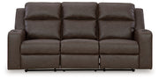 Lavenhorne - Rec Sofa W/Drop Down Table - Granite
