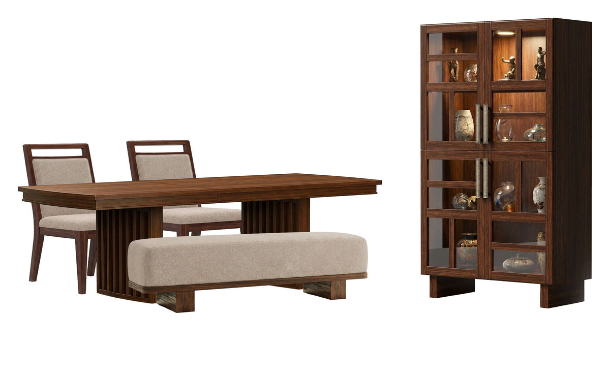 Reena - Extendable Trestle Dining Table Set