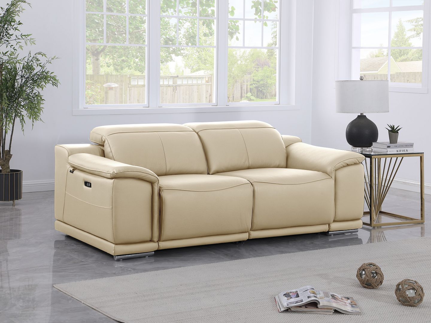9762 - 2-Piece Modular Power Reclining Console With 2 Power Recliners In