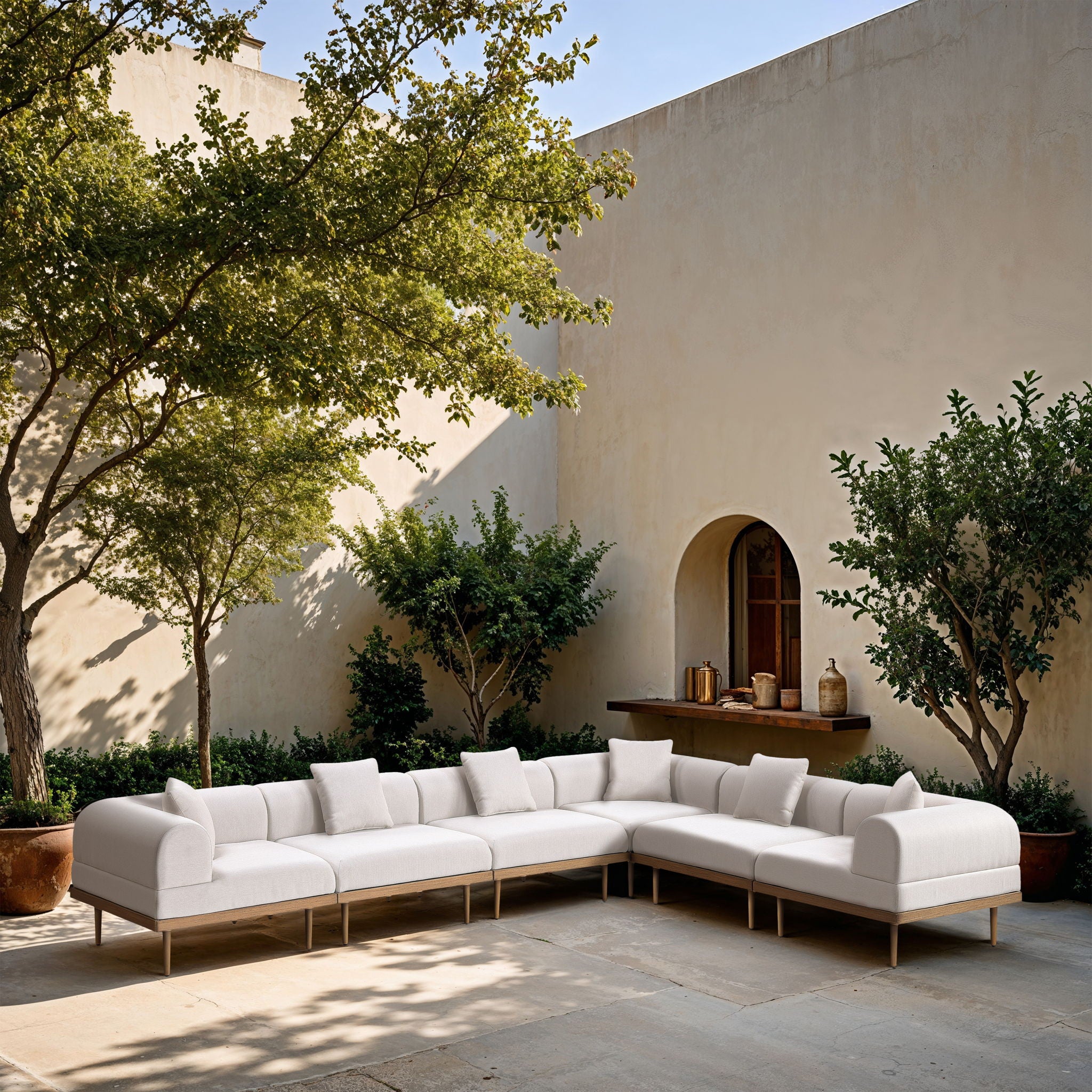 Laguna - 6 Piece 142" Outdoor Patio Modular Sectional