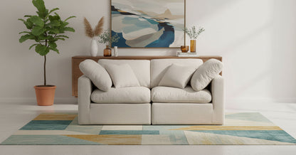Indulge - Linen 2 Seat Modular Sofa