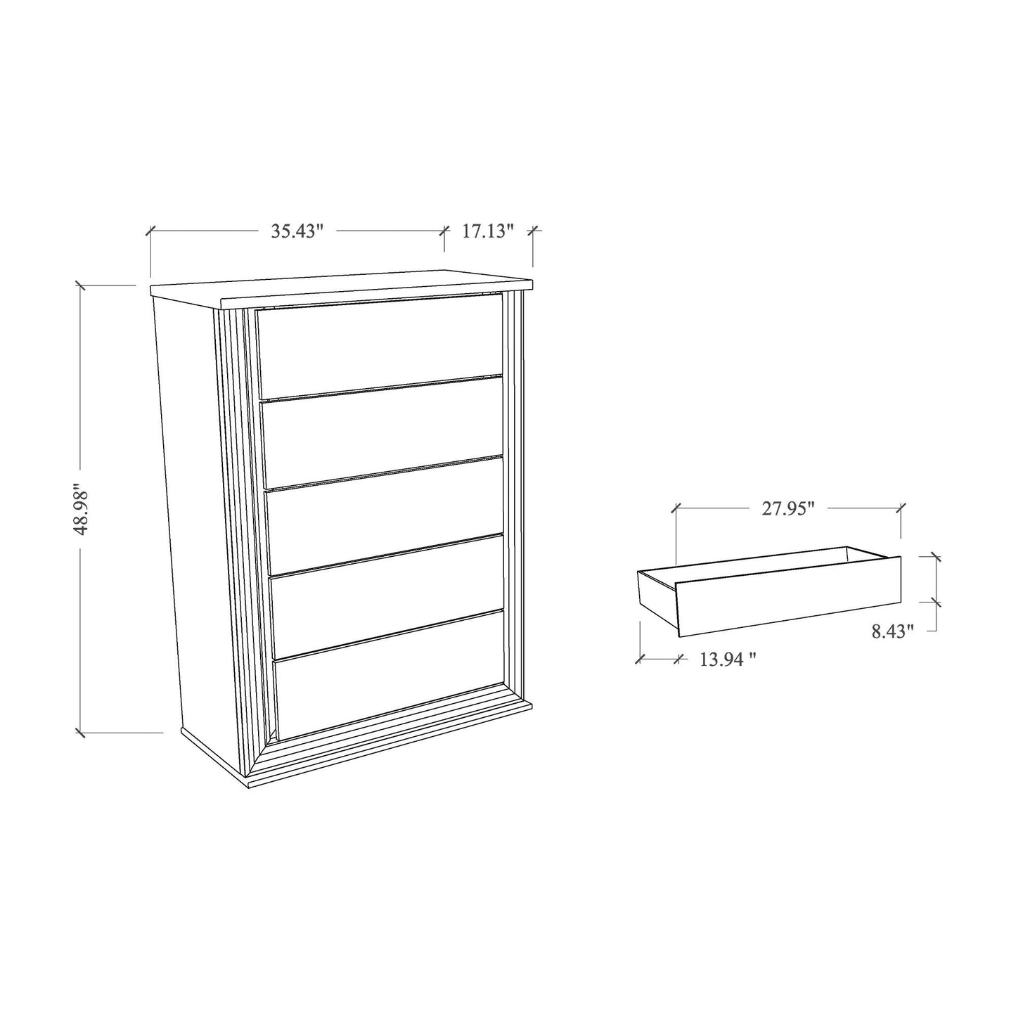 Moon - Chest With LED - White Marble