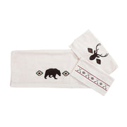 Aztec Bear - Towel Set (Set of 3), 2 Per Carton - Cream
