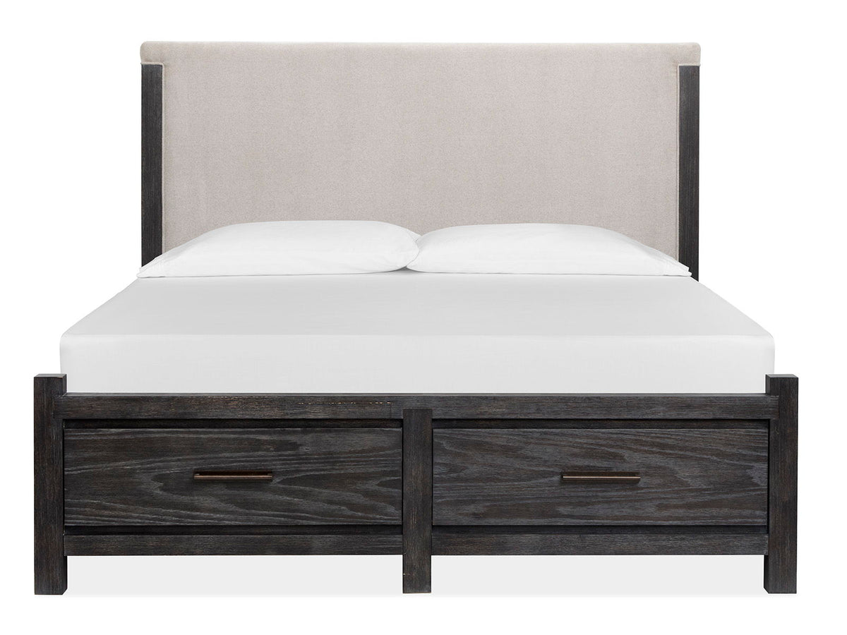Plum Creek - Upholstered Panel Storage Bed