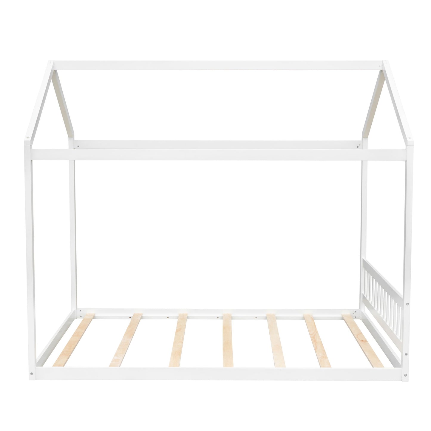 Wooden House Bed With Headboard