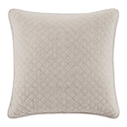 Anna - Diamond Quilted Euro Sham - Light Tan