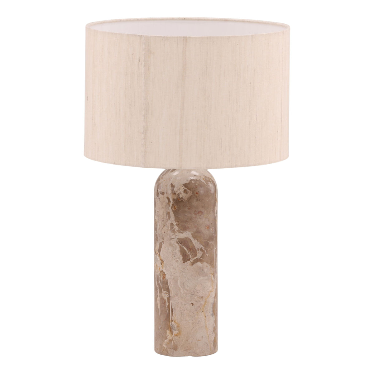 Raja - Table Lamp - Natural Stone And Cream