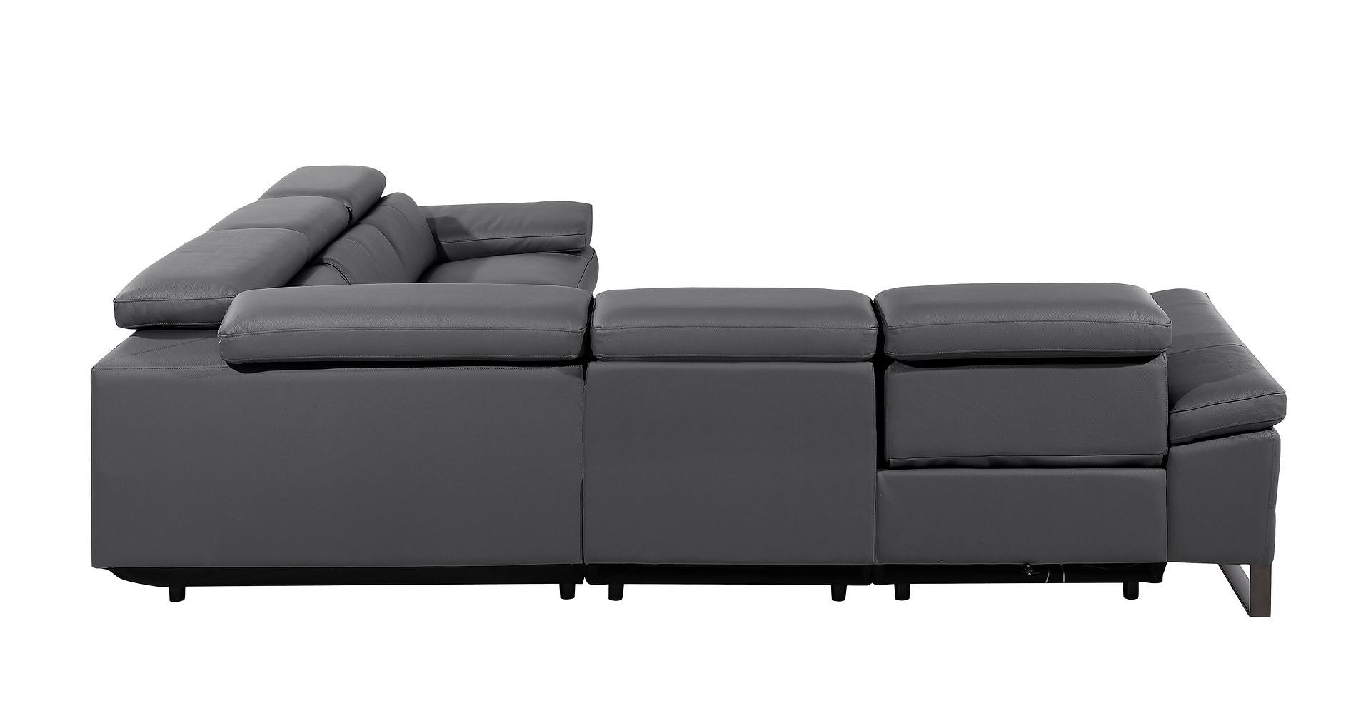 1246 - 5-Piece L-Shaped Modular Power Reclining Sectional With Power Headrests