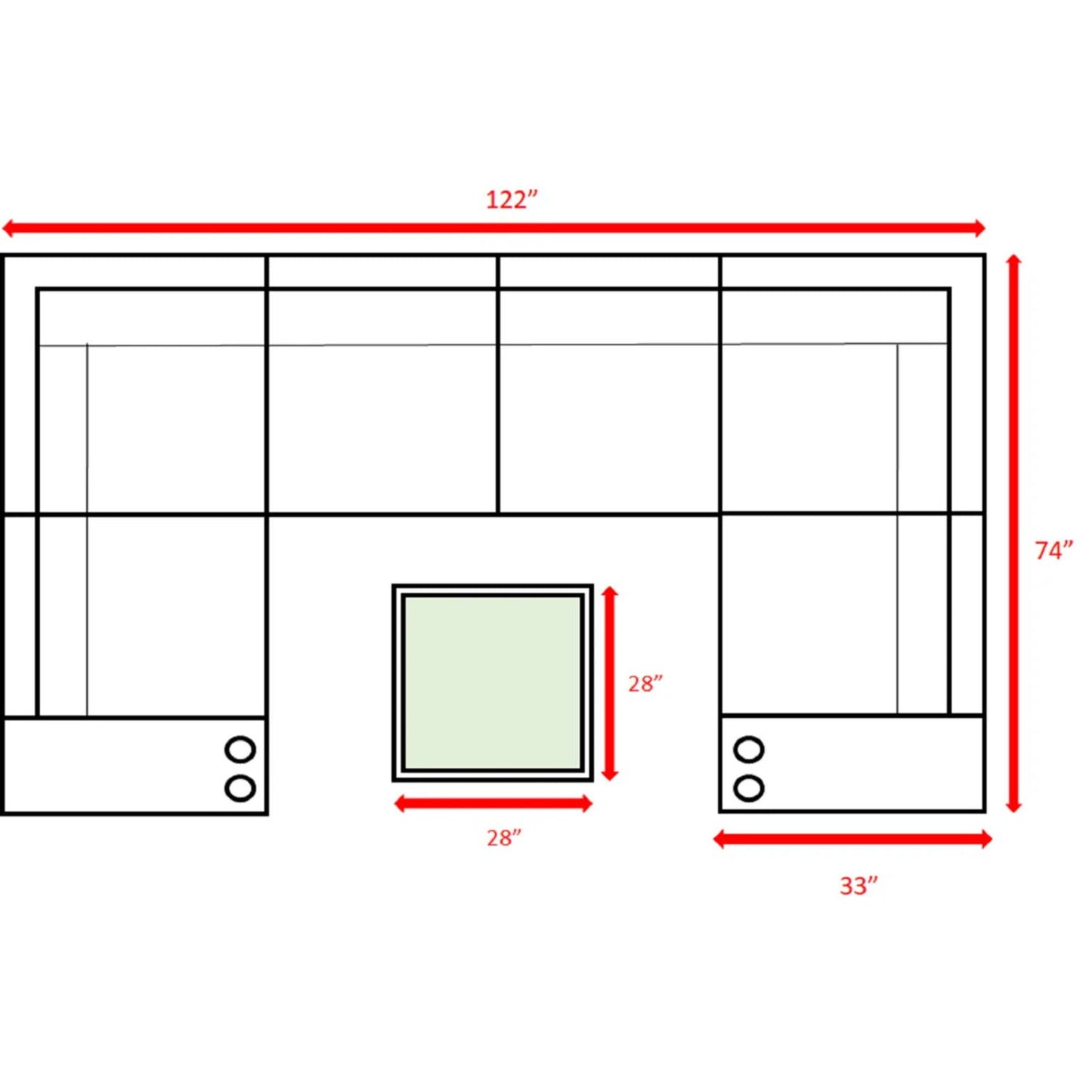 4 Person Patio Seating Set With Cushions, All Weather - Gray