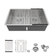 Modern Double Bowl Undermount Sink Design With 10" Deep Basins