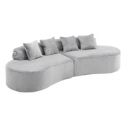 Modern Curved Sofa With Pillows