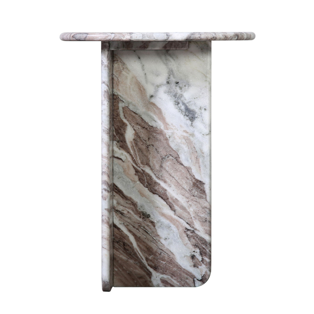 Christos - Side Table - Brown And White With Natural