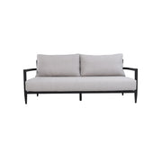 Outdoor Bench Seat Sofa, Sunbrella Cushion, Weather Resistant For Patio - Ember Black
