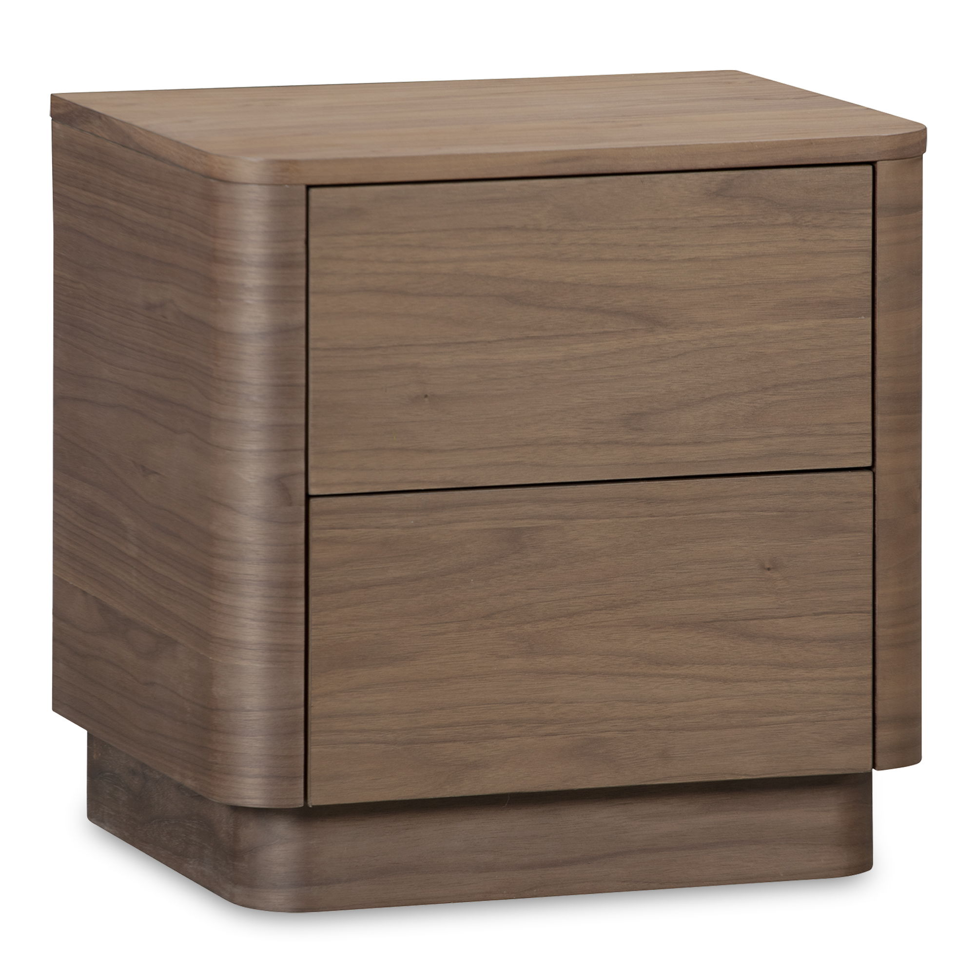 Round Off - Tall Nightstand - Walnut