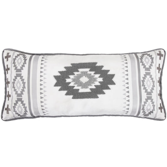 Free Spirit - Lumbar Pillow - Gray / White