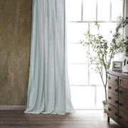 Stella - Faux Silk Velvet Curtain - Icy Blue