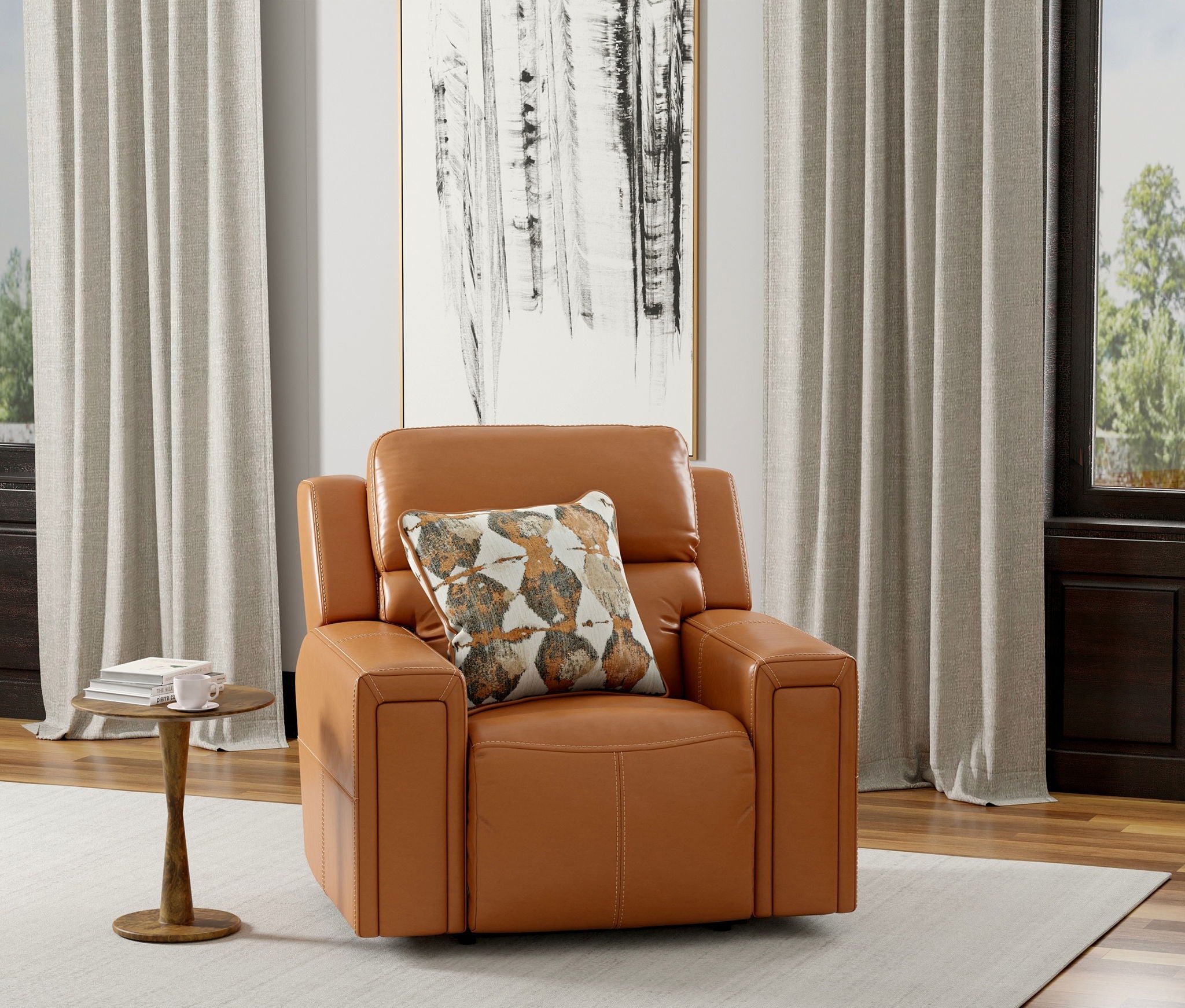 Arezzo - Power Headrest Power Lay Flat Recliner With Zero Gravity/Extended Ottoman