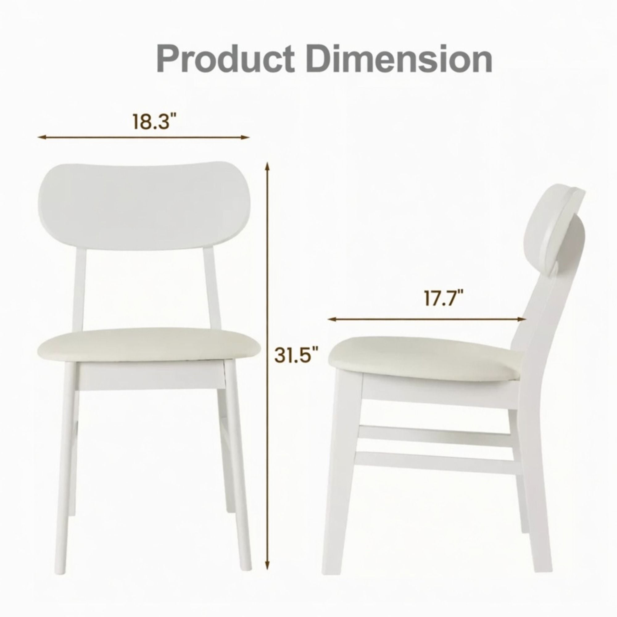 Dining Chairs (Set of 2) - White
