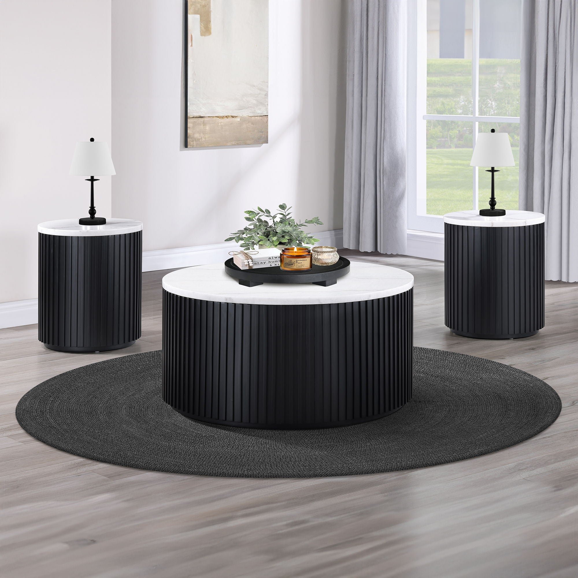 Colvin - 3 Piece Set With Marble Top