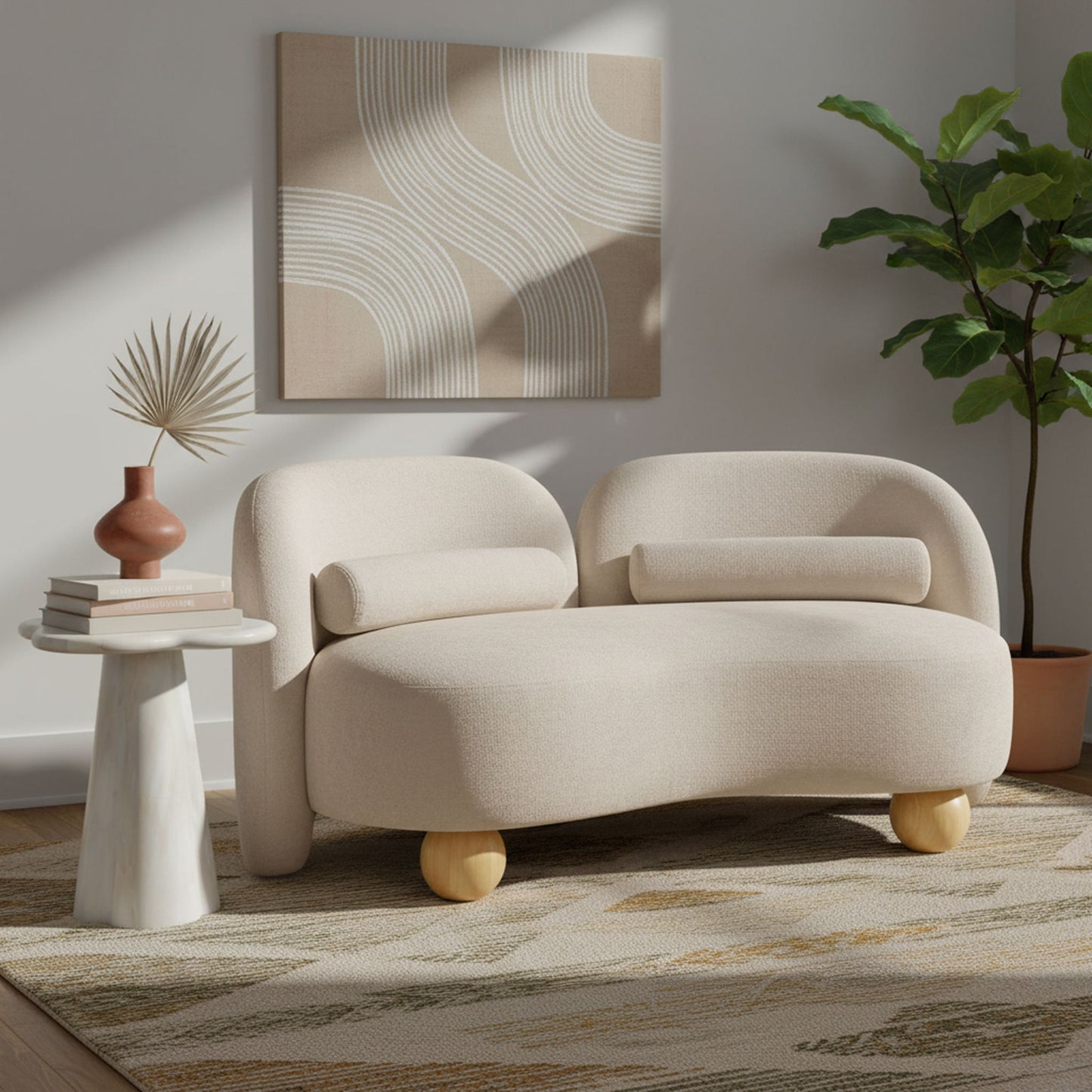 Daphne - Chenille Loveseat