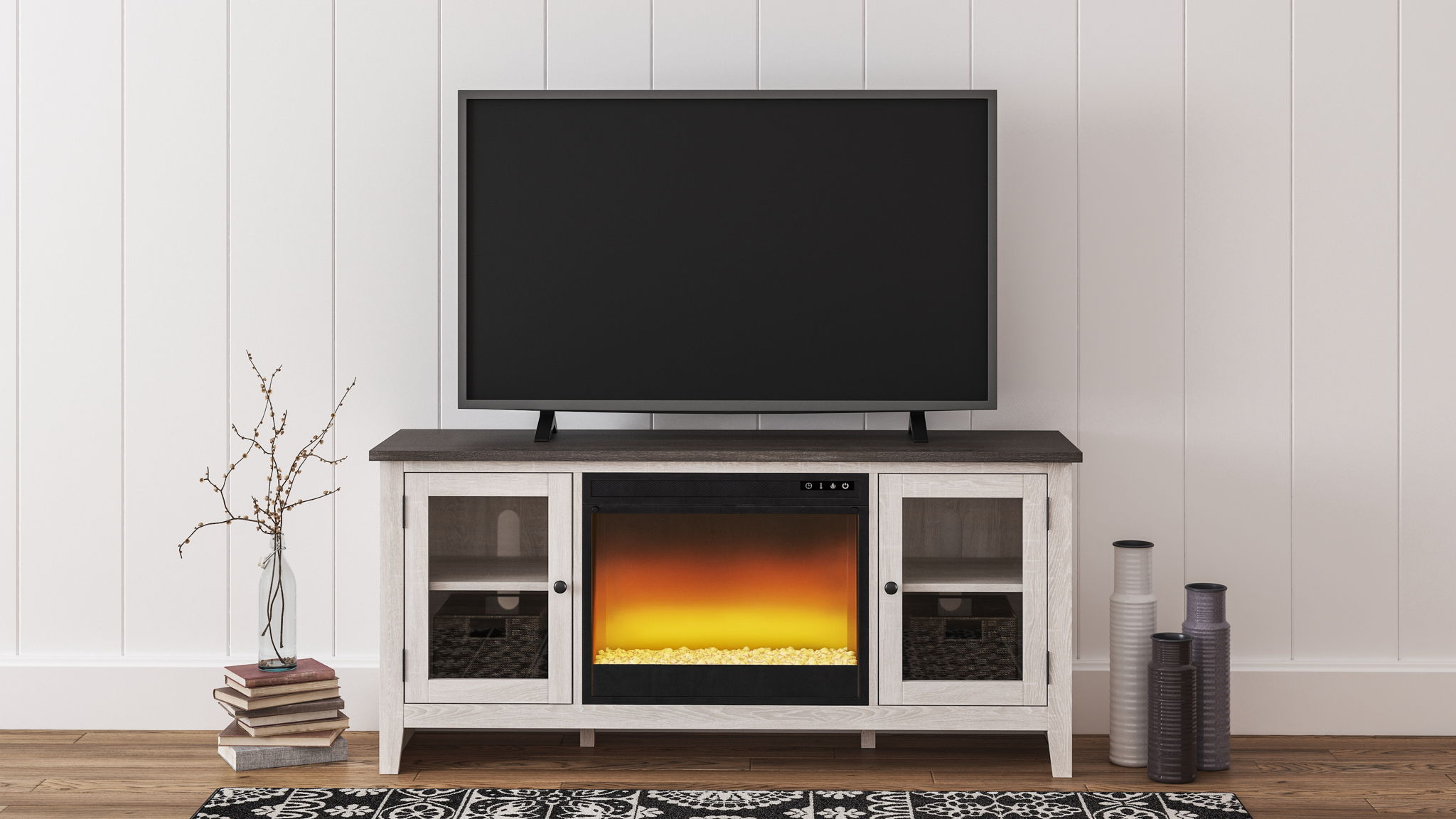 Dorrinson TV Stand With Fireplace Insert - Thumbnail 5