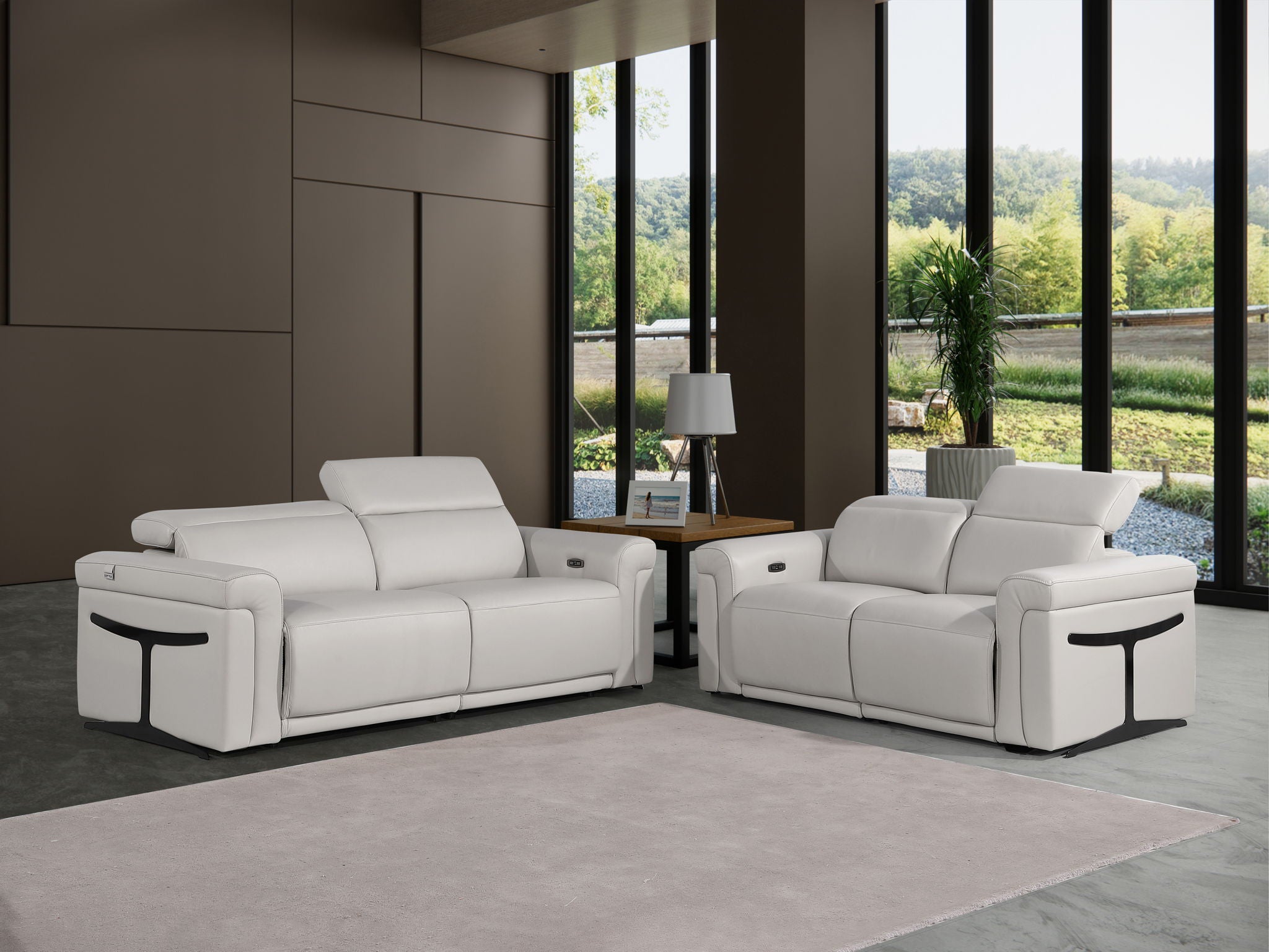 1126 - Top Grain Power Reclining Italian Leather Living Room Set