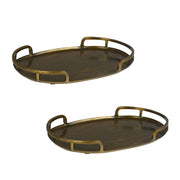 Fatima - 24" Tray (Set of 2) - Antique Brass