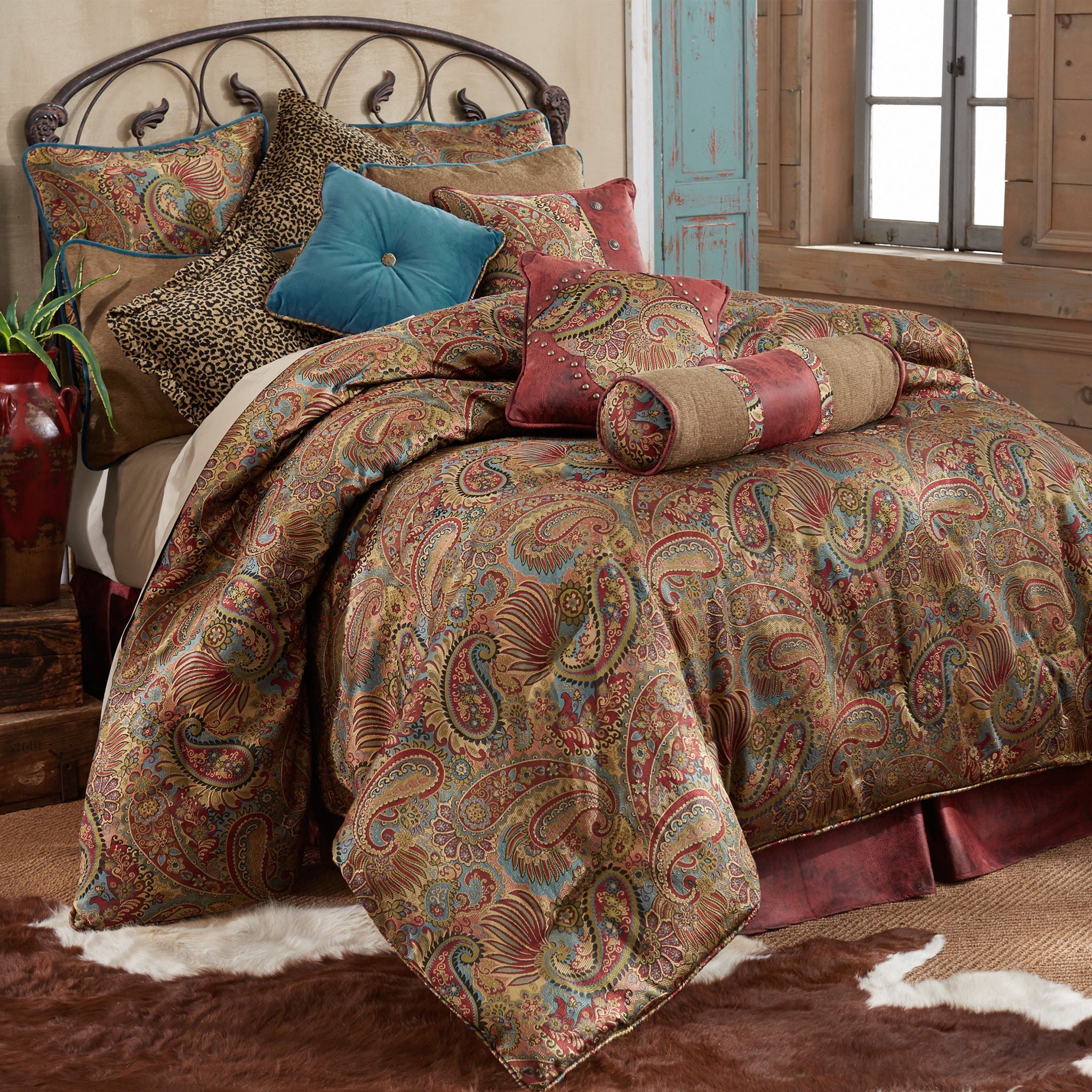 San Angelo - Full Comforter Set (Set of 4) - Red