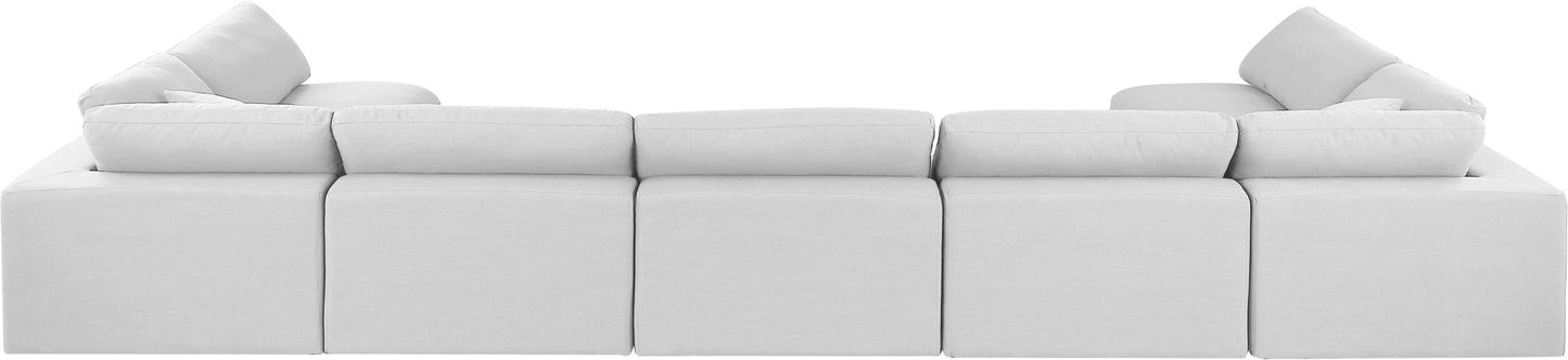 Comfy - 7 Piece Linen Modular Armless Sectional