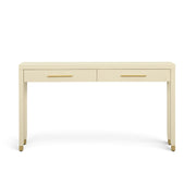Dani - Faux Shagreen 2-Drawer Console Table - Cream
