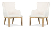 Somerset - Dining Arm Chair With Upholstered Seat & Back (Set of 2) - Butternut and Omari Natural